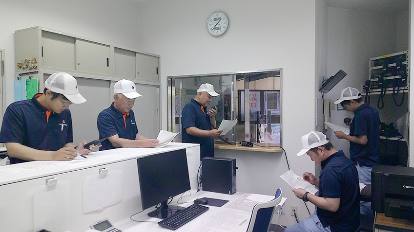 災害時における情報伝達訓練