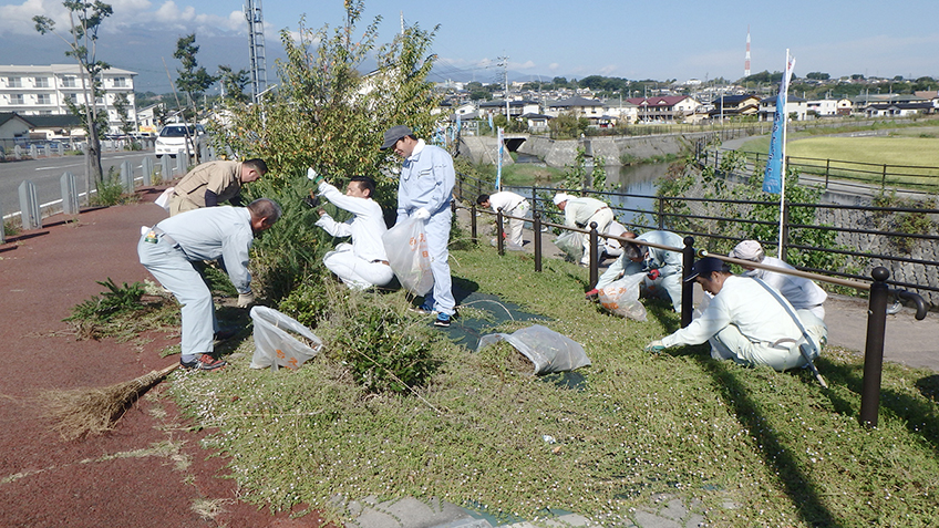 草刈・整備作業状況(甲斐市 竜王駅北口ポケットパーク)