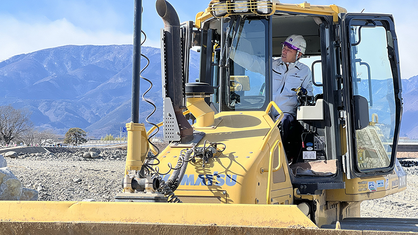 ICT建設機械による高精度な作業